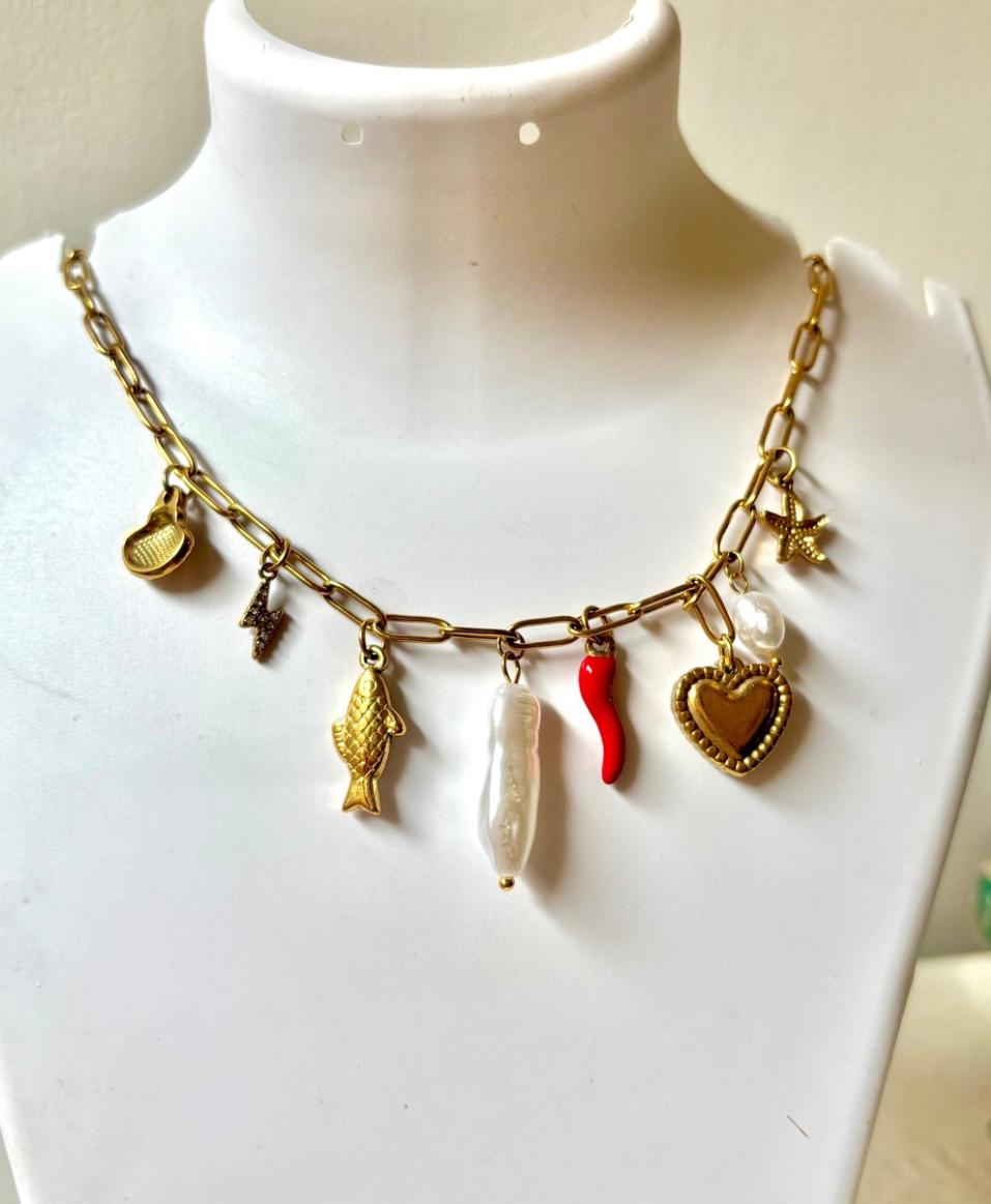 Treasure Drop Charm Necklace